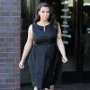 Kim Kardashian, enceinte, arrive à son bureau après s'être rendue au tribunal pour finaliser son divorce d'avec Kris Humphries à Beverly Hills, le 19 avril 2013