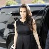 Kim Kardashian, enceinte, arrive à son bureau après s'être rendue au tribunal pour finaliser son divorce d'avec Kris Humphries à Beverly Hills, le 19 avril 2013