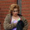 Exclusif - Helena Bonham Carter sur le tournage du biopic pour la BBC de Burton and Taylor, à Londres le 10 avril 2013