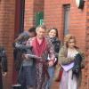 Exclusif - Dominic West et Helena Bonham Carter sur le tournage du biopic pour la BBC de Burton and Taylor, à Londres le 10 avril 2013