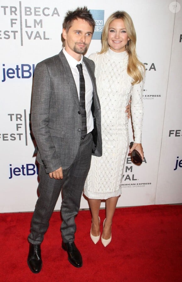 Kate Hudson et Matthew Bellamy pendant la première du film L'intégriste malgré lui au festival de Tribeca à New York, le 22 avril 2013.