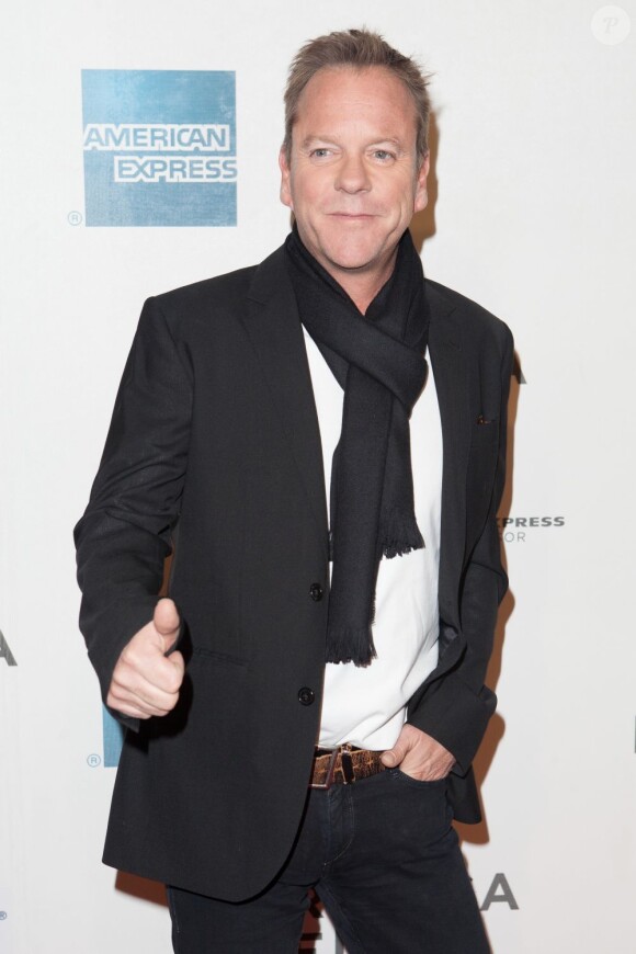 Kiefer Sutherland à la première du film L'intégriste malgré lui au festival de Tribeca à New York, le 22 avril 2013.