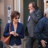 Gérard Depardieu et Jacqueline Bisset sur le tournage du film inspiré de l'affaire DSK à New York le 25 avril 2013