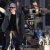 Le réalisateur Abel Ferrara sur le tournage du film inspiré de l'affaire DSK à New York le 25 avril 2013