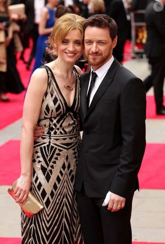 James McAvoy et Anne Marie Duff lors de la soirée des Laurence Olivier Awards, récompenses britanniques du théâtre, à Londres le 28 avril 2013