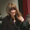 Carla Bruni sur le tournage du clip "Mon Raymond" le 27 mars à Paris.