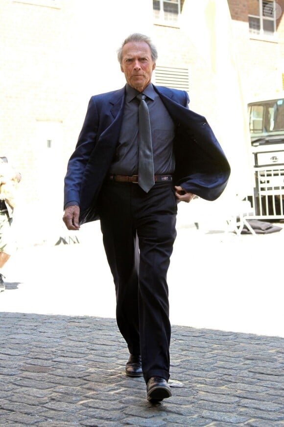 Clint Eastwood se promène dans le quartier de Tribeca à New York le 27 avril 2013