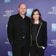David Cage (réalisateur de jeu vidéo) et Ellen Page lors de la présentation du jeu vidéo Beyond : Two Souls le 27 avril 2013