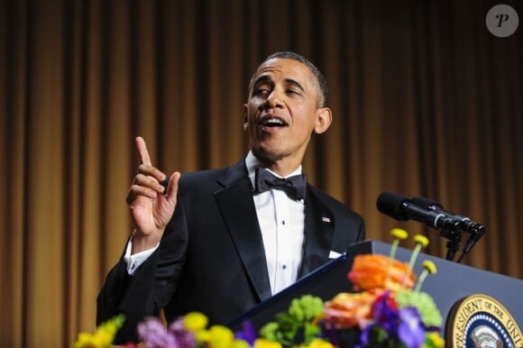 Le président Barack Obama au dîner des correspondants de la Maison blanche, samedi 27 avril à Washington.