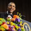 Le président Barack Obama au dîner des correspondants de la Maison blanche, samedi 27 avril à Washington.