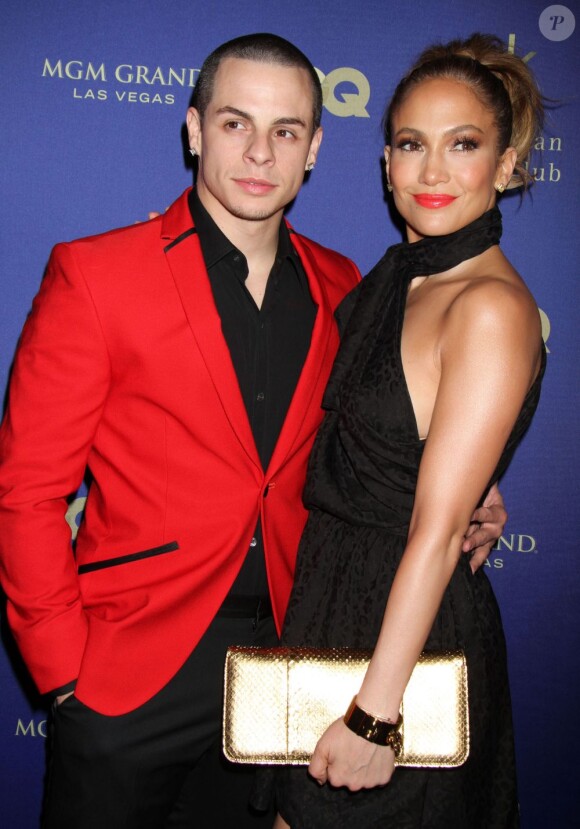 Jennifer Lopez et Casper Smart lors de la soirée Hakkasan à Las Vegas, le samedi 27 avril 2013.