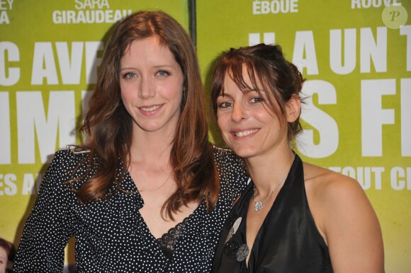 Sara Giraudeau et Audrey Dana pour l'avant-première de Denis à Paris le 29 avril 2013.