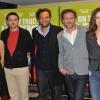Audrey Dana, Lionel Bailliu, Fabrice Eboué, Jean Paul Rouve, Sara Giraudeau pour l'avant-première de Denis à Paris le 29 avril 2013.