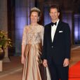  Le prince Alois et la princesse Sophie de Liechstestein au Rijksmuseum d'Amsterdam le 29 avril 2013 pour le dîner d'adieu de la reine Beatrix des Pays-Bas, à la veille de son abdication. 