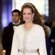 La princesse Lalla Salma du Maroc au Rijksmuseum d'Amsterdam le 29 avril 2013 pour le dîner d'adieu de la reine Beatrix des Pays-Bas, à la veille de son abdication.