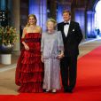 La reine Beatrix, le prince Willem-Alexander et la princesse Maxima des Pays-Bas - Diner de gala pour l'intronisation du roi Willem-Alexander des Pays-Bas a Amsterdam le 29 avril 2013.  Dinner with members of the royal family and guests at the Rijksmuseum in Amsterdam, The Netherlands, on Monday night, April 29, 2013.29/04/2013 - AMSTERDAM