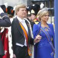 Prestation de serment du roi Willem-Alexander des Pays-Bas à la Nouvelle Eglise (Nieuwe Kerk) d'Amsterdam, le 30 avril 2013.