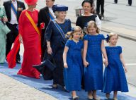 Maxima, reine glamour avec ses filles, jolies "bleues" pour le serment du roi