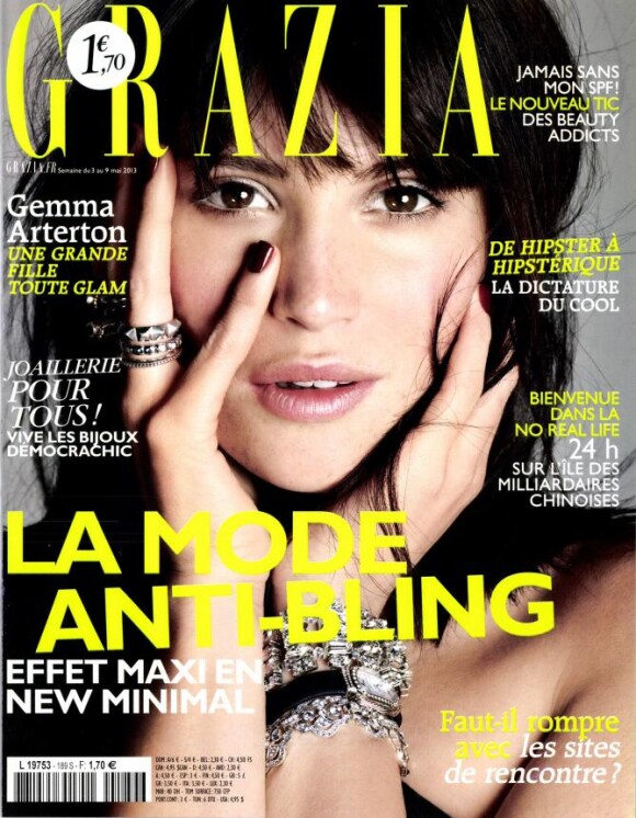 Gemma Arterton en couverture du Grazia du 3 au 9 mai 2013.