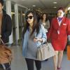 Kim Kardashian arrive a l'aéroport de Heathrow à Londres pour prendre un avion pour Los Angeles. Le 2 mai 2013.