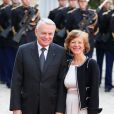 Jean-Marc Ayrault et sa femme Brigitte lors d'un dîner d'Etat à l'Elysee en l'honneur du président polonais Bronislaw Komorowski, le 7 mai 2013.