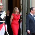 François Hollande et Valérie Trierweiler lors d'un dîner d'Etat à l'Elysee en l'honneur du président polonais Bronislaw Komorowski, le 7 mai 2013.