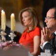 François Hollande et Valérie Trierweiler lors d'un dîner d'Etat à l'Elysee en l'honneur du président polonais Bronislaw Komorowski, le 7 mai 2013.