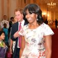  Le prince Harry a rendu une visite surprise à Michelle Obama et ses convives pour le thé à la Maison Blanche, le 9 mai 2013, au premier jour de sa visite officielle d'une semaine aux Etats-Unis. 