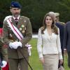 Le prince Felipe et la princesse Letizia d'Espagne présidaient le 10 mai 2013 au palais du Pardo, à Madrid, les cérémonies de la prestation du serment d'allégeance de la Garde royale.