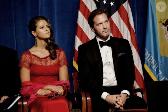 Madeleine de Suède et son fiancé au dîner de gala pour le 375e anniversaire de la fondation de la Nouvelle-Suède à Wilmington le 11 mai 2013.