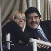 Diego Maradona avec sa nouvelle compagne Rocio Oliva à Madrid, le 2 mars 2013.