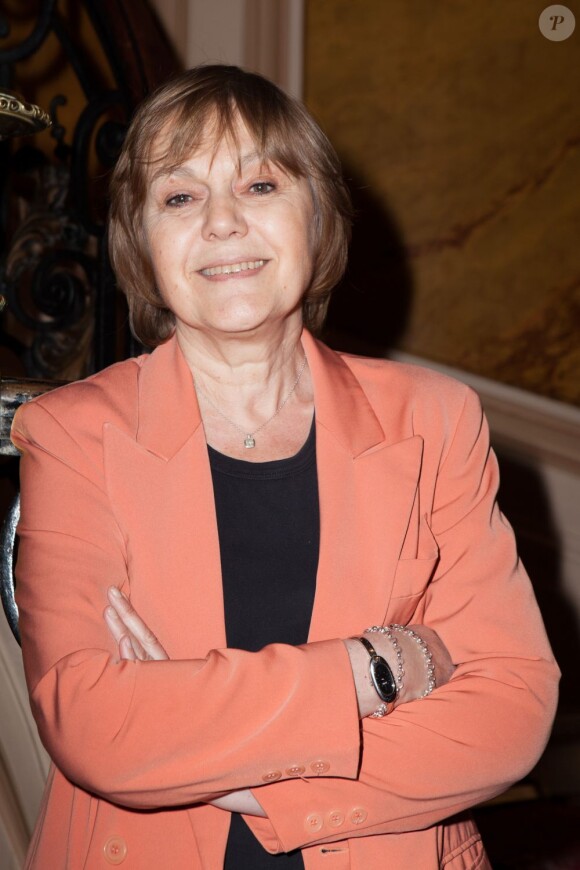 Marie-Laure Augry à la conférence de presse du Mondial La Marseillaise à Pétanque. A l'hôtel Normandy, à Paris, le 16 mai 2013.