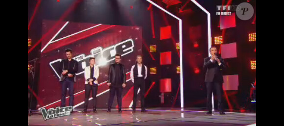Les coachs chantent Stand by me lors de la finale de The Voice 2 le samedi 18 mai 2013 sur TF1