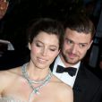 Inséparables et amoureux, Jessica Biel et Justin Timberlake après la présentation du film Inside Llewyn Davis lors du 66e festival du film de Cannes, le 19 mai 2013.