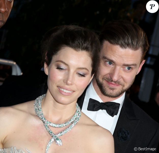 Inséparables et amoureux, Jessica Biel et Justin Timberlake après la présentation du film Inside Llewyn Davis lors du 66e festival du film de Cannes, le 19 mai 2013.