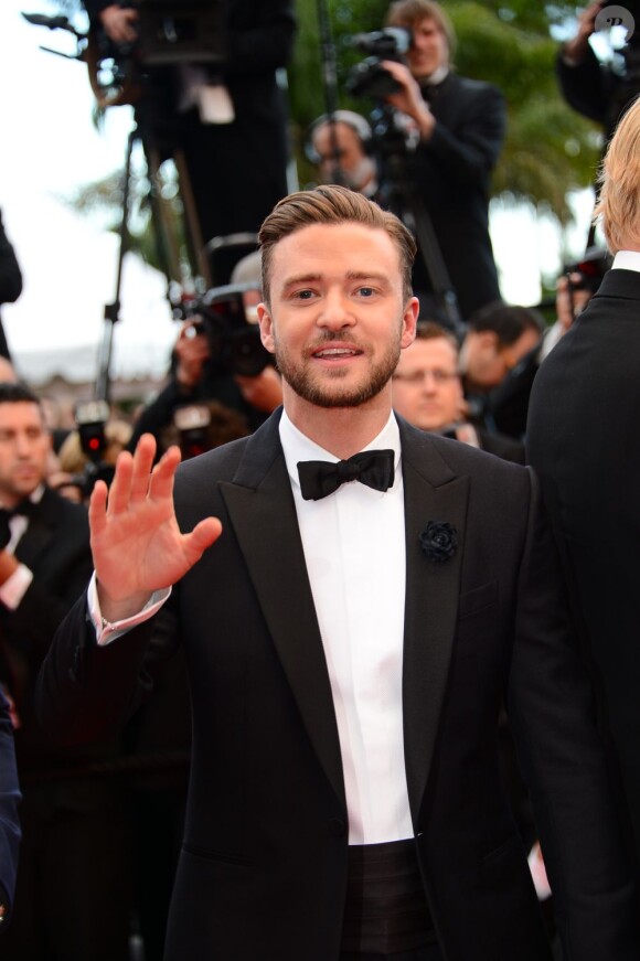 Justin Timberlake arrive à la montée des marches du film Inside Llewyn Davis lors du 66e festival du film de Cannes, le 19 mai 2013.