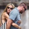 Heidi Klum et son conjoint Martin Kirsten, un couple affectueux et démonstratif au cours d'un après-midi sur une plage de Malibu. Le 19 mai 2013.