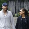 Ashton Kutcher et Mila Kunis à Londres, le 19 mai 2013.
