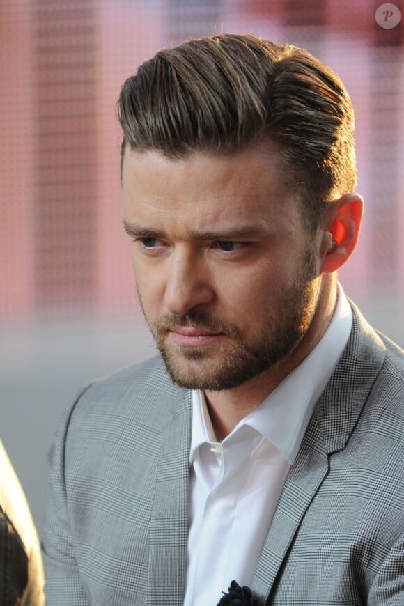 Justin Timberlake pendant l'émission Le Grand Journal à Cannes, le 20 mai 2013.