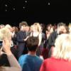 Valeria Bruni-Tedeschie très émue et touchée par la standing ovation à la présentation d'Un château en Italie à Cannes, le 20 mai 2013