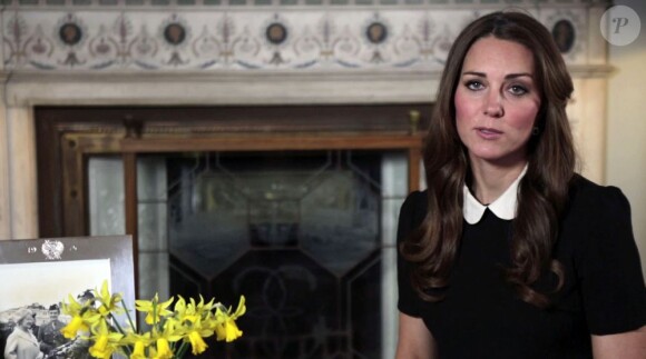 Kate Middleton dans son premier message vidéo le 29 avril 2013 pour la semaine des Children's Hospices. En mai, il est révélé que l'auteure Joan Smith s'en prend vertement à la duchesse de Cambridge dans son ouvrage The Public Woman.