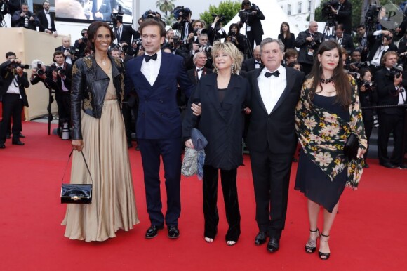 Karine Silla, Vincent Perez, Danièle Thompson, Daniel Auteuil et sa femme Aude Ambroggi lors du Festival de Cannes le 19 mai 2013