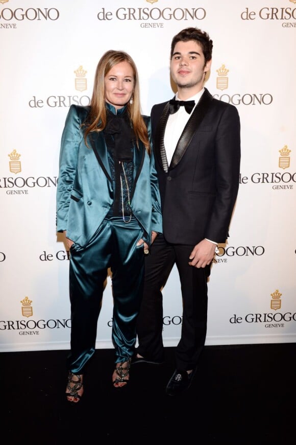 Eva Cavalli et son fils Robin assistent à la soirée de Grisogono à l'hôtel du Cap-Eden-Roc. Antibes, le 21 mai 2013.