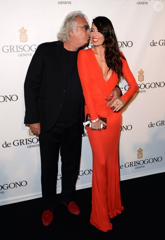 Flavio Briatore et sa femme Elisabetta Gregoraci assistent à la soirée de Grisogono à l'hôtel du Cap-Eden-Roc. Antibes, le 21 mai 2013.