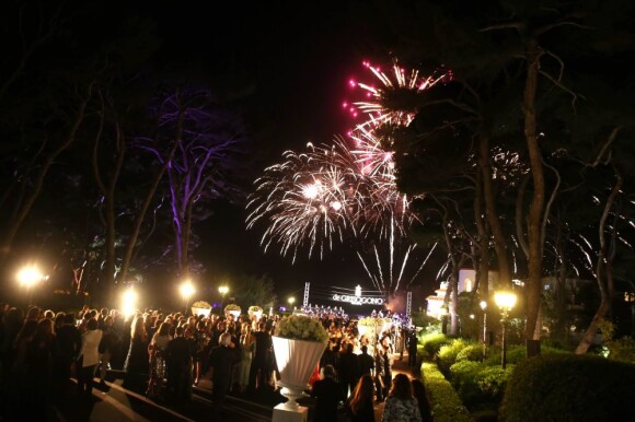 Les invités avaient droit à un beau feu d'artifice lors de la soirée de Grisogono à l'hôtel du Cap-Eden-Roc. Antibes, le 21 mai 2013.