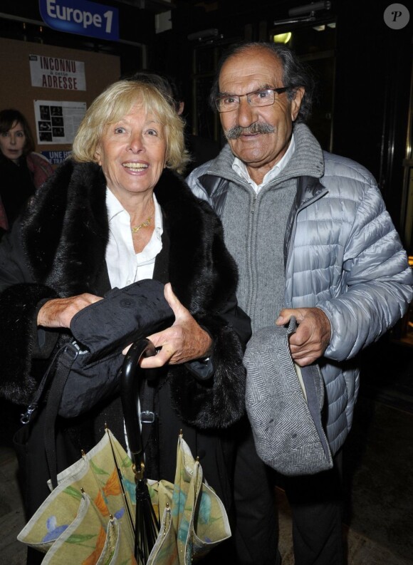 Gérard Hernandez et sa femme - 200e représentation de la pièce "Inconnu à cette adresse" au théâtre Antoine à Paris le 25 février 2013.
