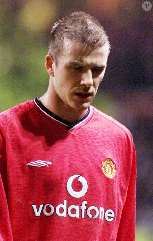 David Beckham à Manchester le 23 janvier 2002. 