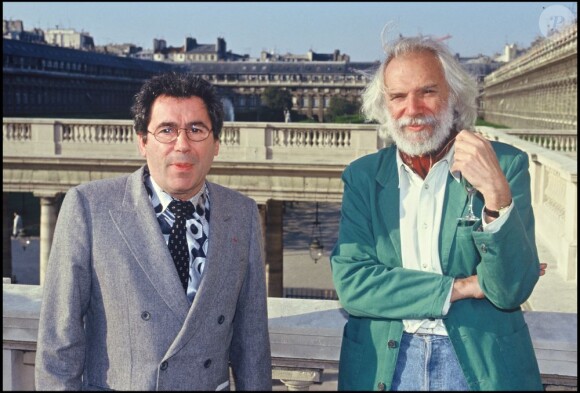 Georges Moustaki et Claude Nougaro en 1991 à Paris.