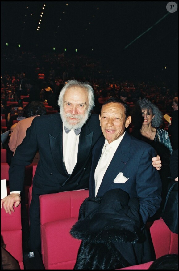 Georges Moustaki et Henri Salvador lors des Victoires de la musique le 11 février 1997.