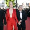 Emmanuelle Seigner et Roman Polanski - Montée des marches du film "La Venus à la fourrure" lors du 66e Festival du film de Cannes. Le 25 mai 2013.